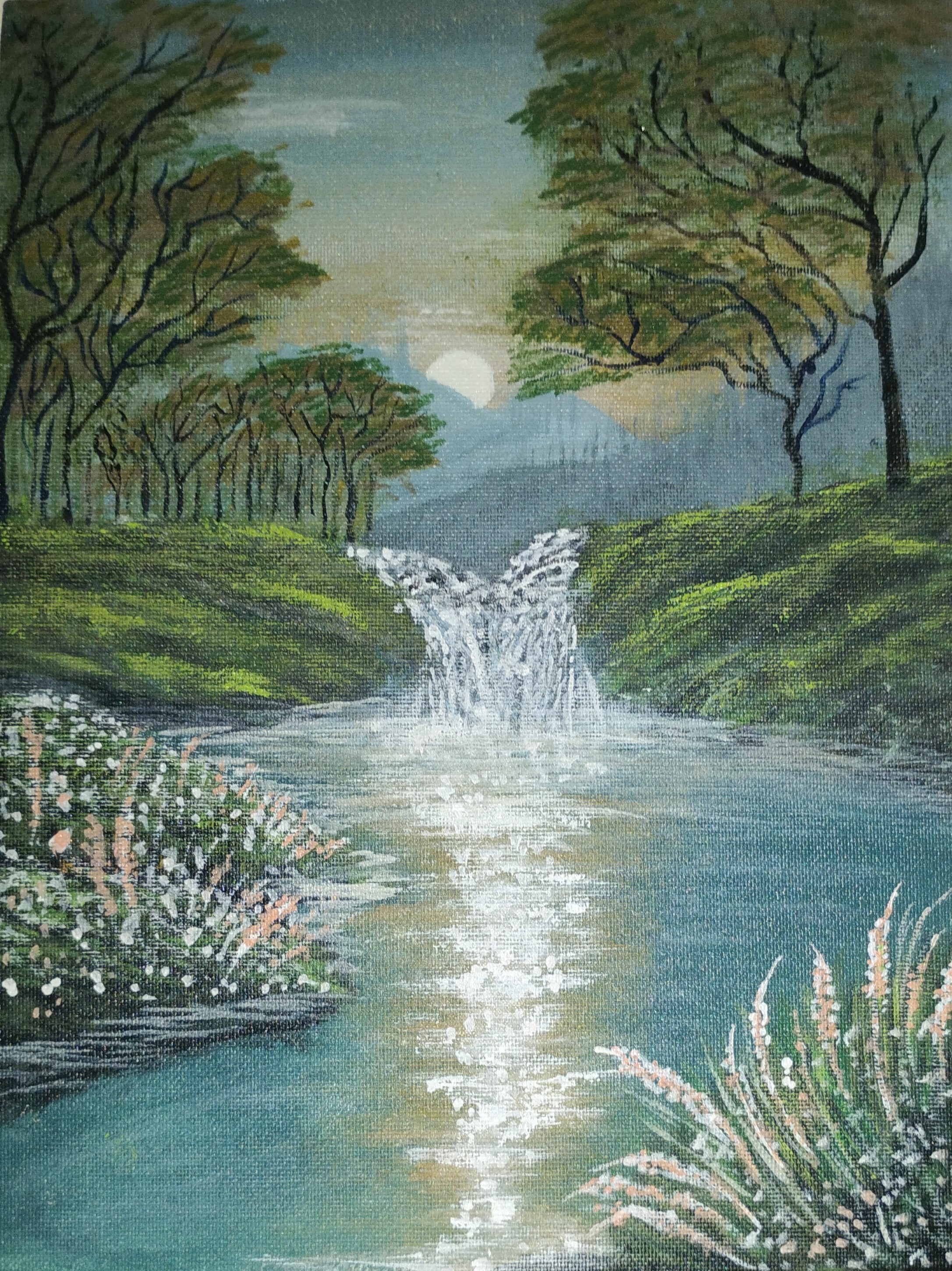Peaceful waterfall