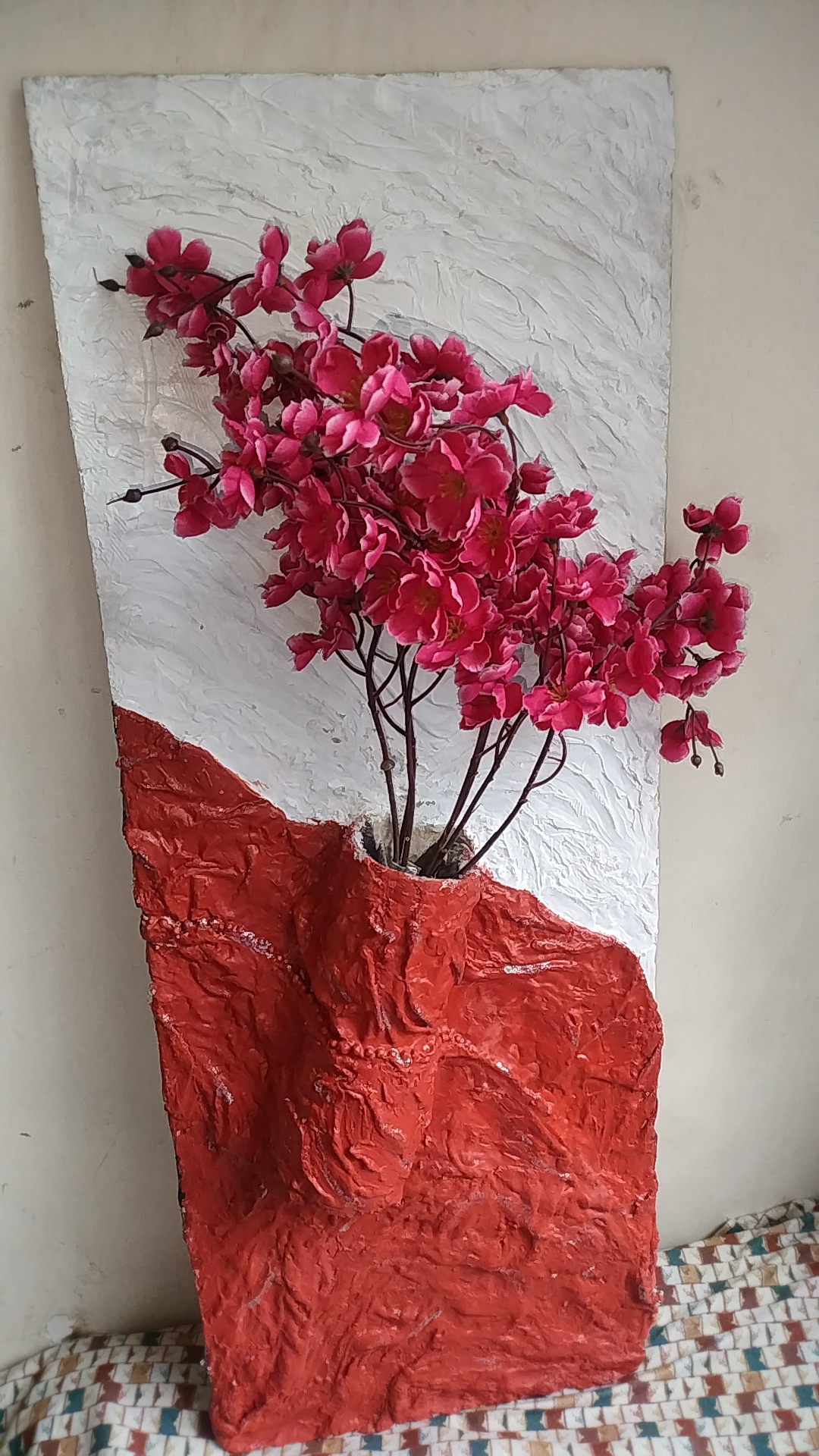 Blooming Harmony – 3D Floral Textured Wall Art