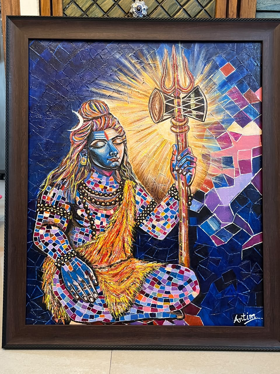 Adi Anant Eternal Shiva - Contemporary Indian Spiritual Painting